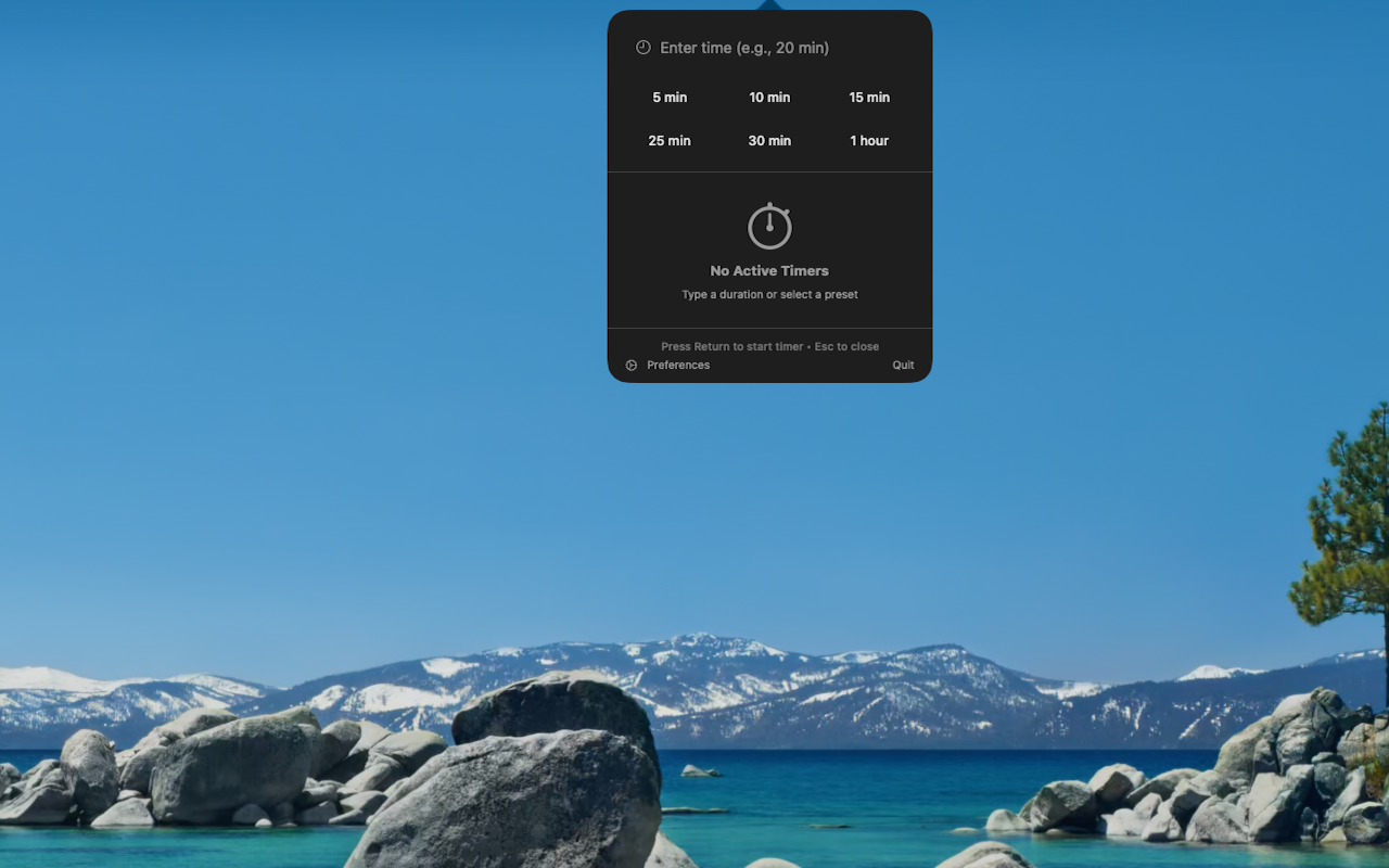 Timer Squirrel - Natural language timer input