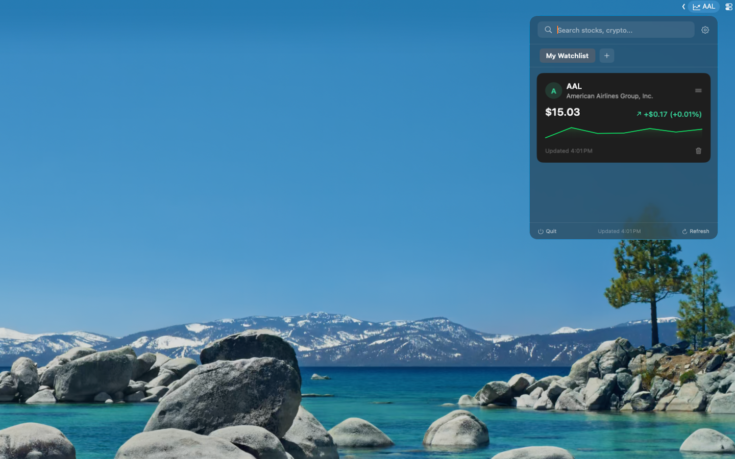 Toucan Ticker - Multiple watchlists management